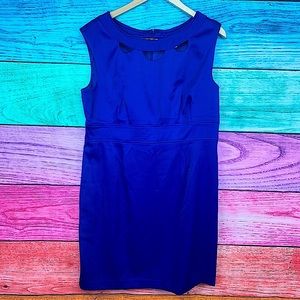 💙CLEO BNWT Sleeveless royal blue crew neck midi Dress
